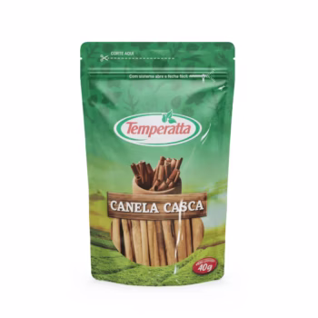 Canela em casca (pau) Temperatta em embalagem Stand Up Pouch 40g