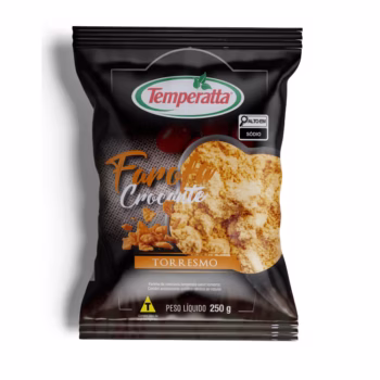 Farofa crocante sabor Torresmo Temperatta acompanhamento para churrasco.