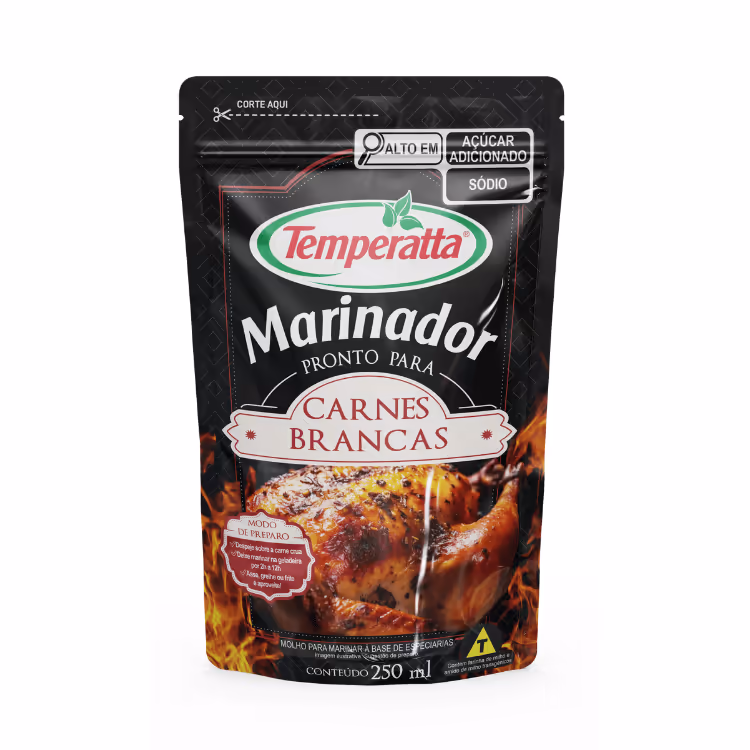Marinador líquido para carnes brancas Temperatta lançamento 2026.