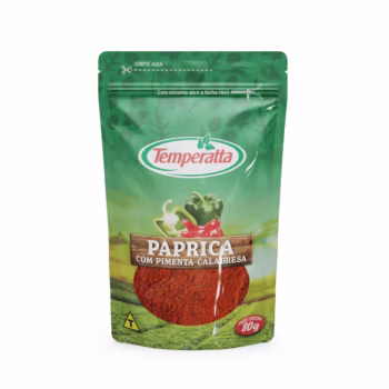 Páprica misturada com pimenta calabresa Temperatta em embalagem pouch