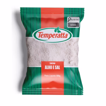 Tempero de alho e sal tradicional Temperatta para cozinha do dia a dia.