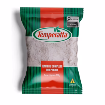 Tempero completo com pimenta Temperatta para carnes e aves.
